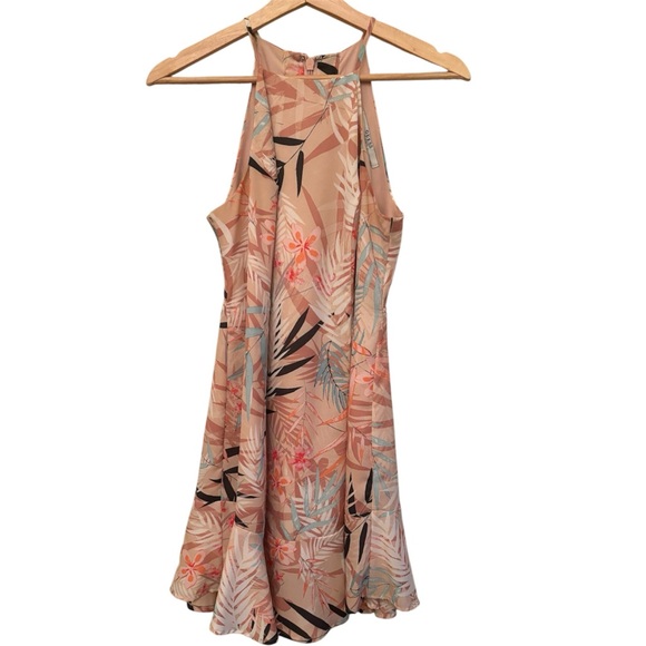 Guess Peach and Blue Patterned Dress - Picture 3 of 5